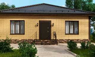 Проекты одноэтажных домов из кирпича | Строй-Чрш - Чернушка от 3709 рублей
