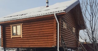 Баня из оцилиндрованного бревна под ключ в чернушке - от 137761 рублей